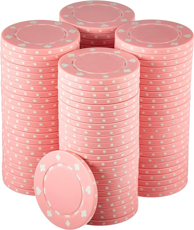 100 Unnumbered Player Poker Chips (Great for Roulette) - Unique Colors