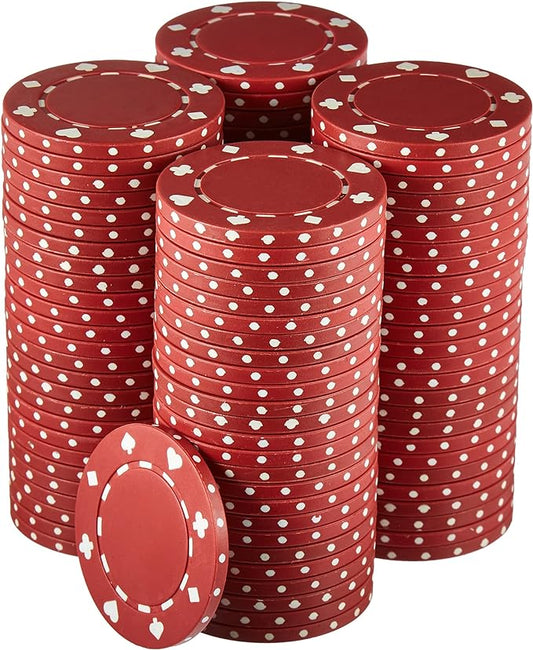 100 Unnumbered Player Poker Chips (Great for Roulette) - Unique Colors