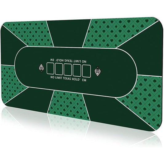 Premium Texas Hold 'Em Mat For Tabletop Play - 70 x 35 Inches